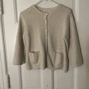 Christopher & Banks Cream Cardigan Sweater